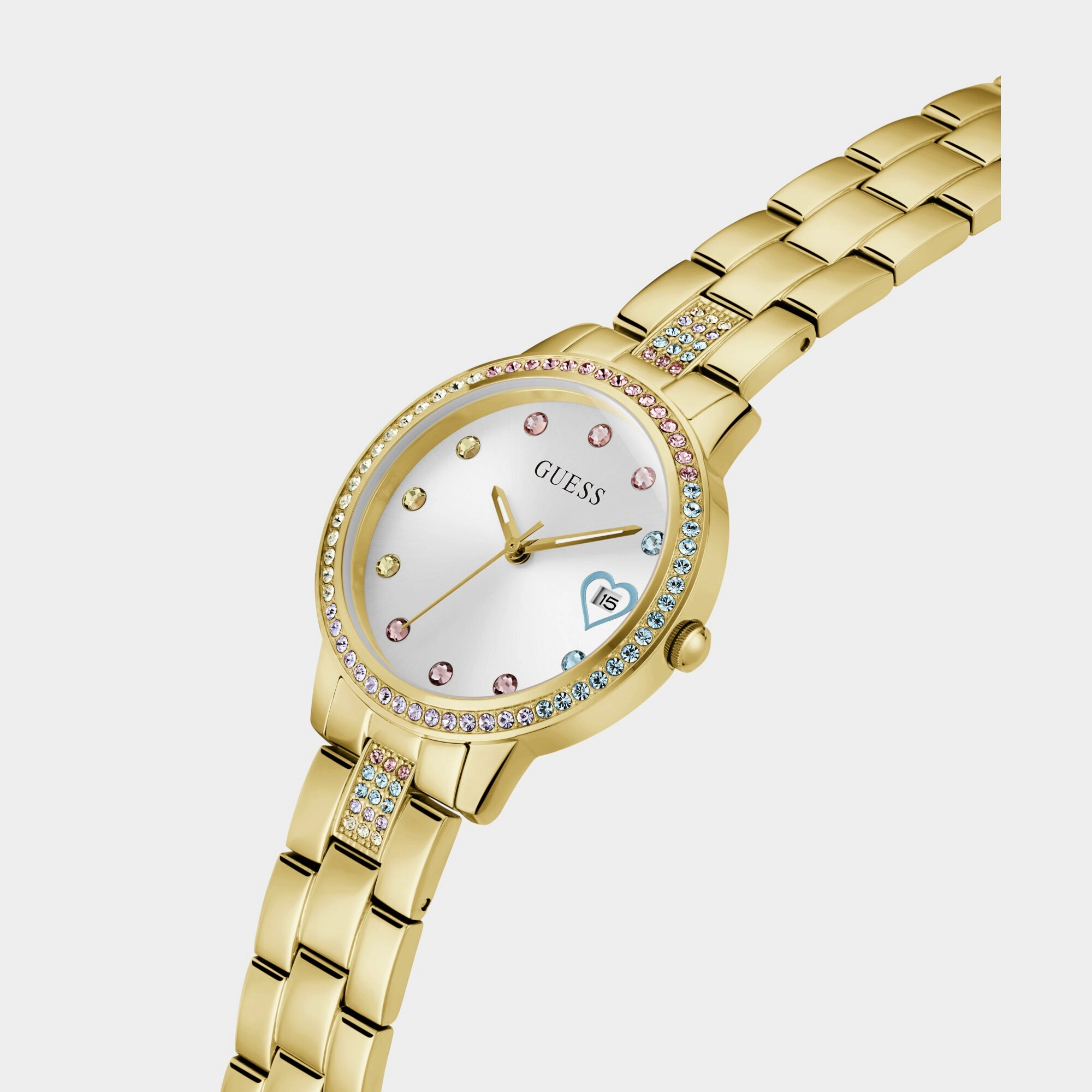 Three Of Hearts Women's White Analog Stainless Steel Watch GW0657L2