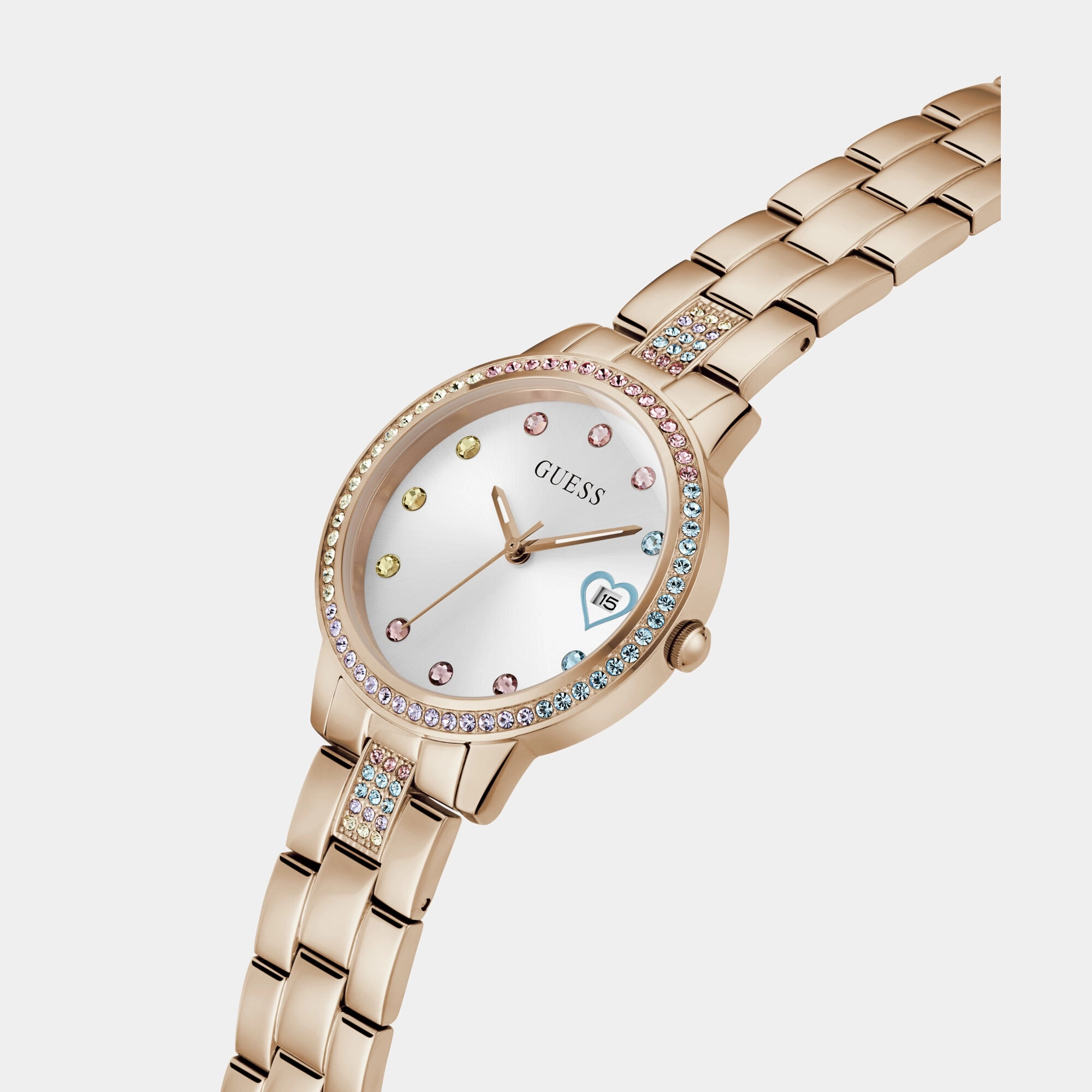 Three Of Hearts Women's White Analog Stainless Steel Watch GW0657L3