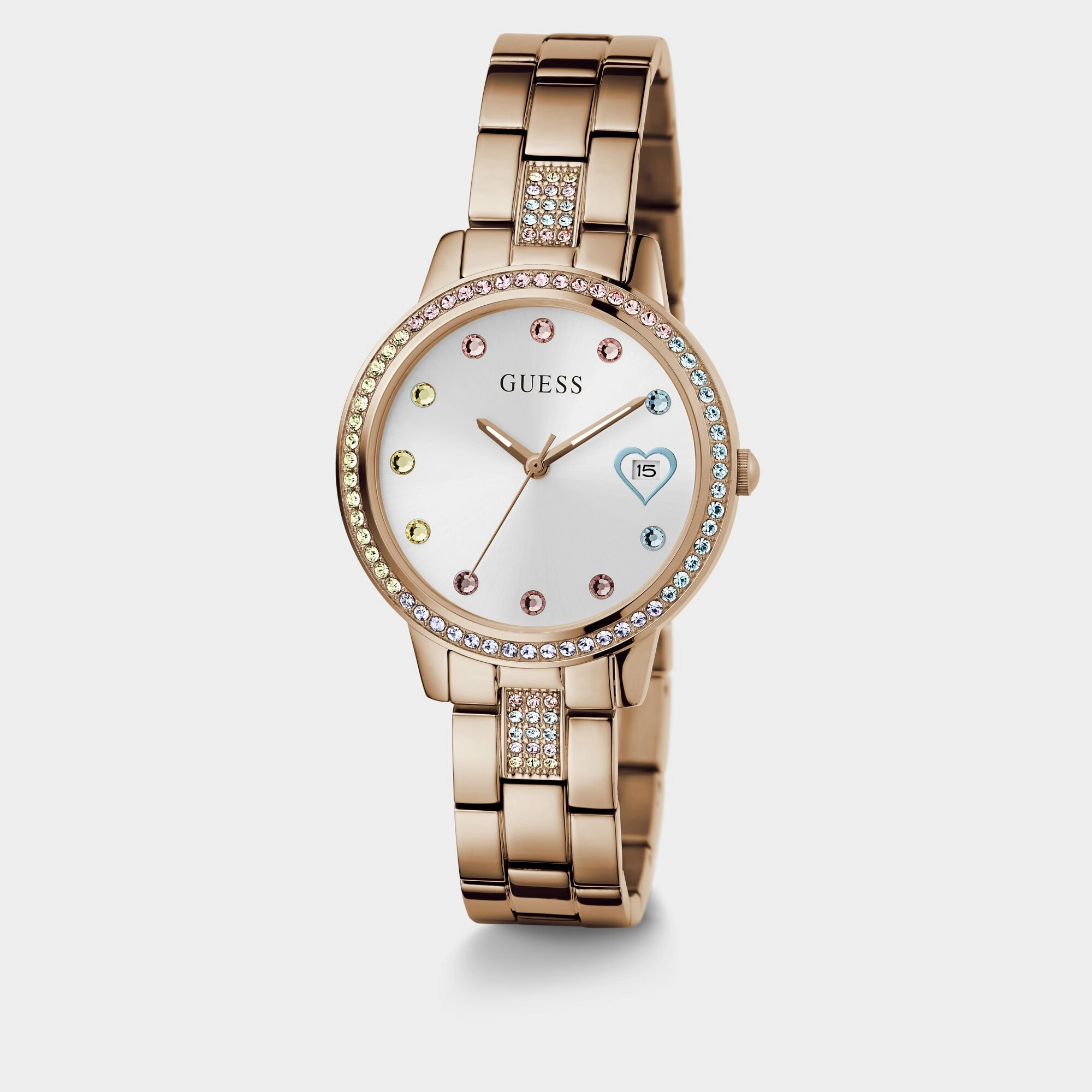 Three Of Hearts Women's White Analog Stainless Steel Watch GW0657L3