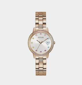 Three Of Hearts Women's White Analog Stainless Steel Watch GW0657L3