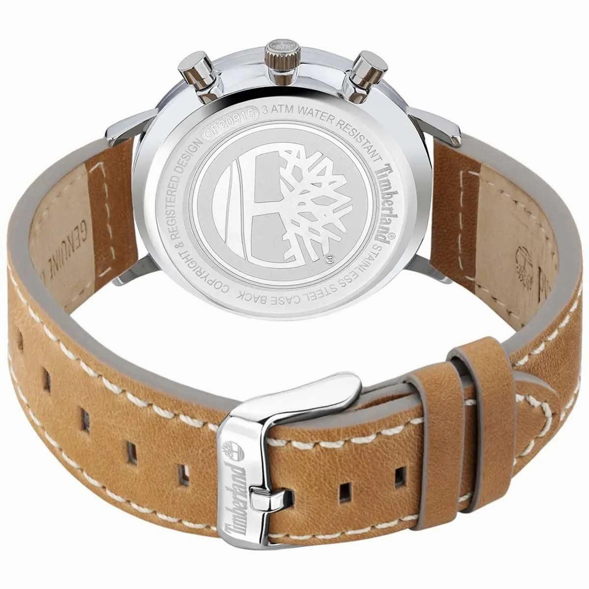 Timberland Men's Watch - Dual Time and Date Blue Dial Leather Strap | TDWGF2091501