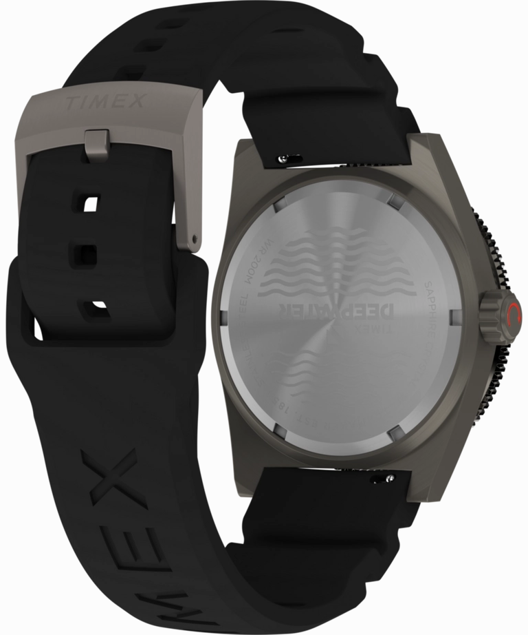 Timex Deepwater Reef 200M 41mm Black Rubber Strap Watch TW2W74700
