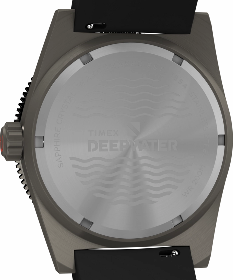 Timex Deepwater Reef 200M 41mm Black Rubber Strap Watch TW2W74700