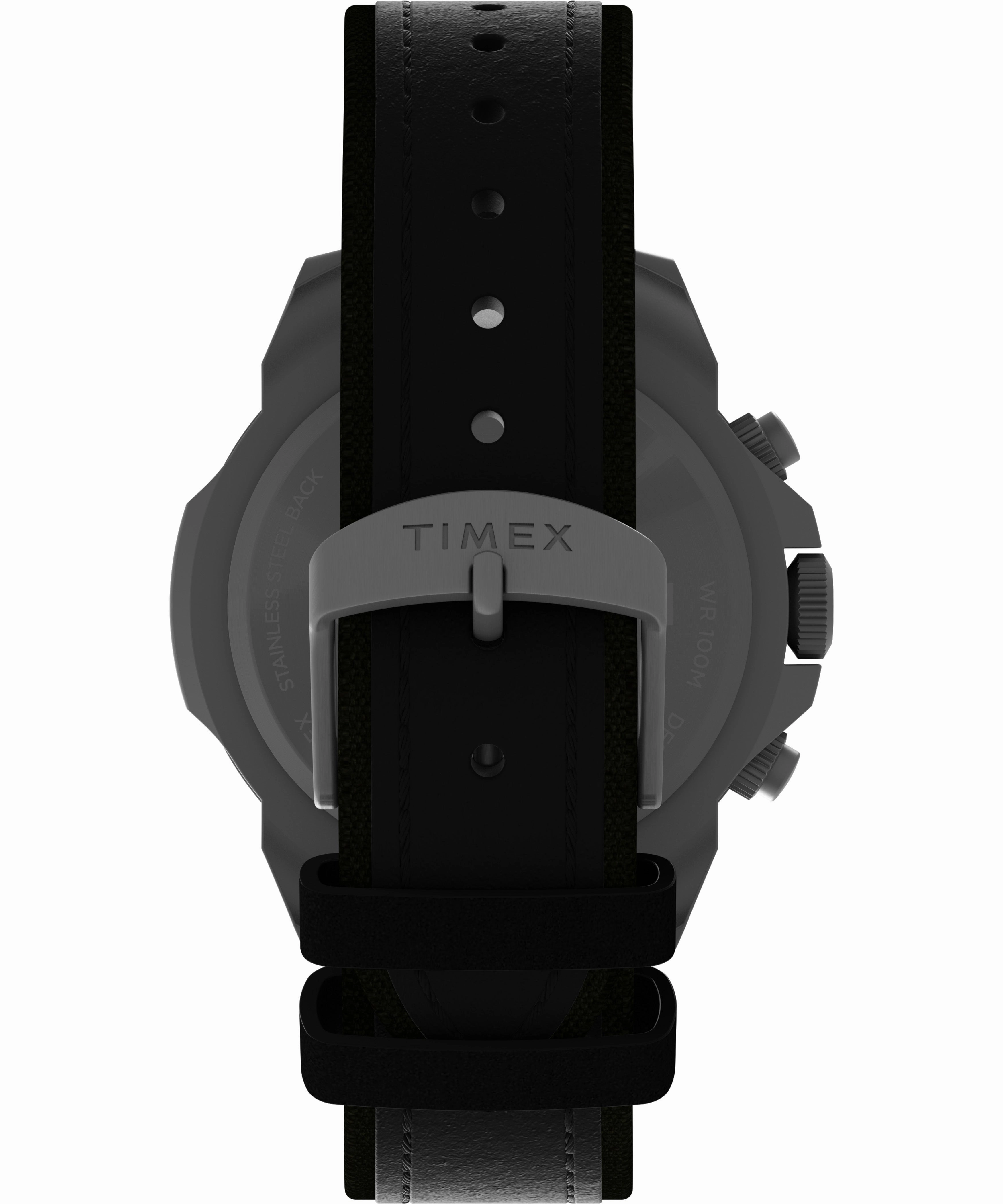 Timex Expedition 42mm Leather Green Dial Watch TW2W16100
