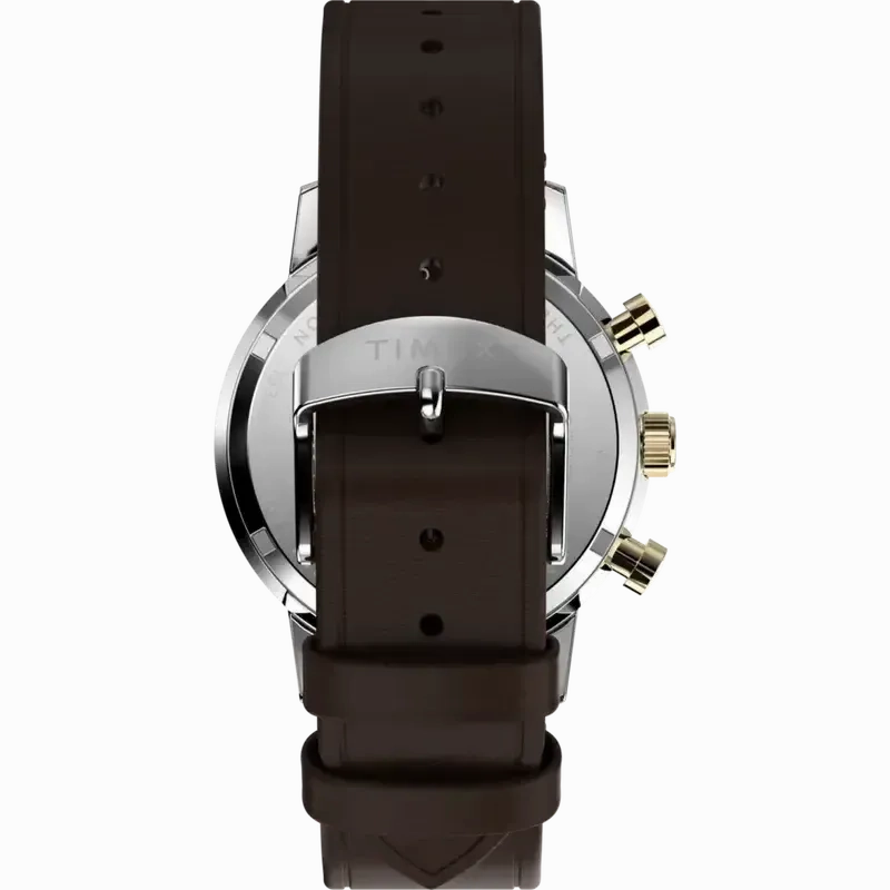 Timex Marlin Chronograph Tachymeter 40mm Leather Strap Watch