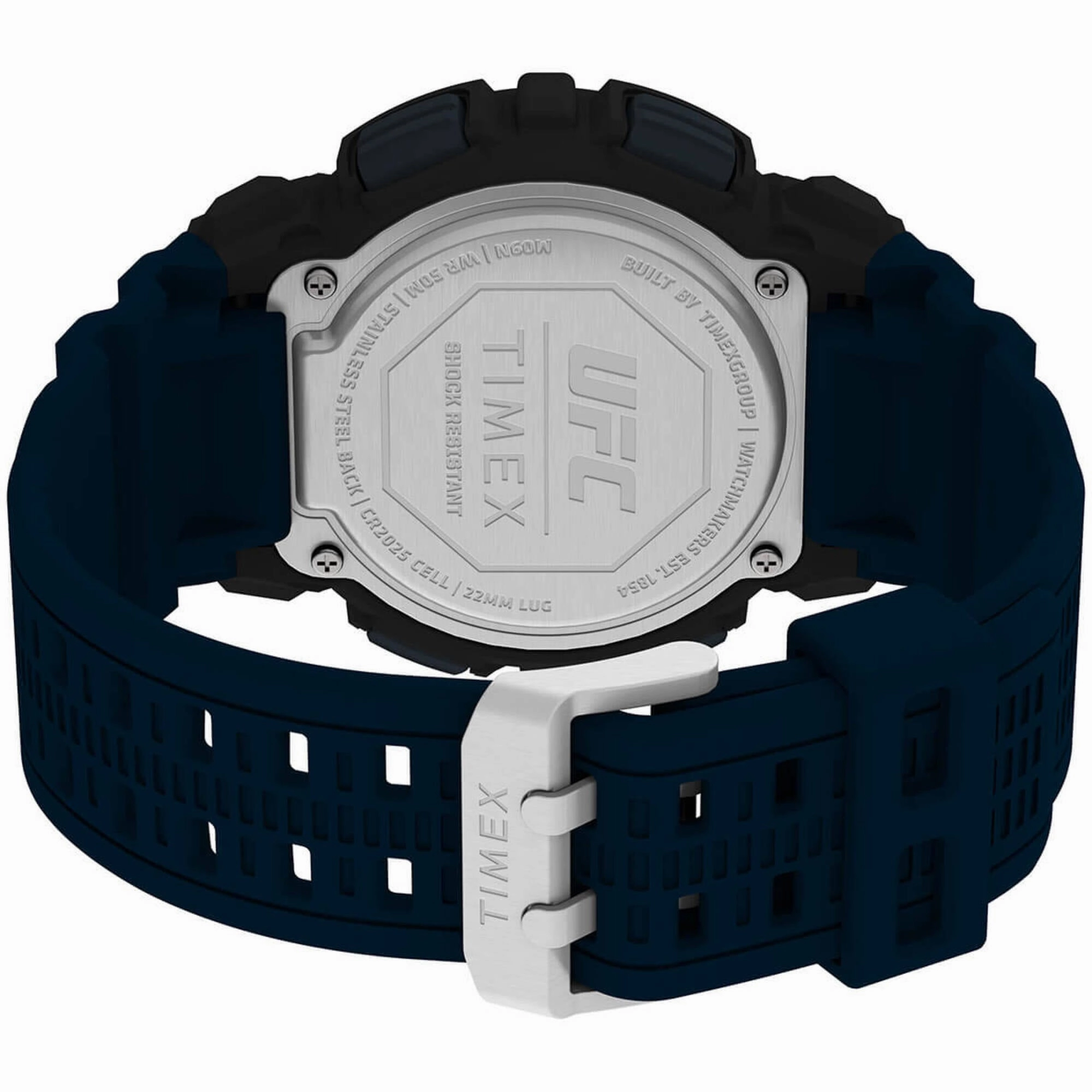 Timex Men's Digital Watch - UFC Striker Chronograph Navy Blue Resin Strap | TW5M53500
