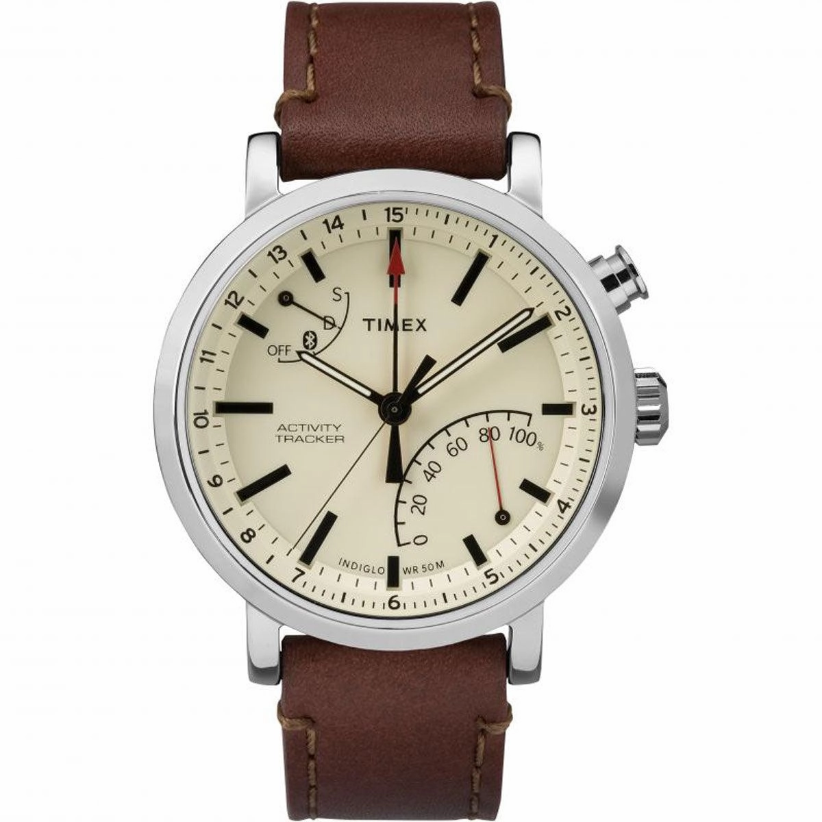Timex Men's Smart Watch - Metropolitan  Quartz Brown Strap Bluetooth | TW2P92400