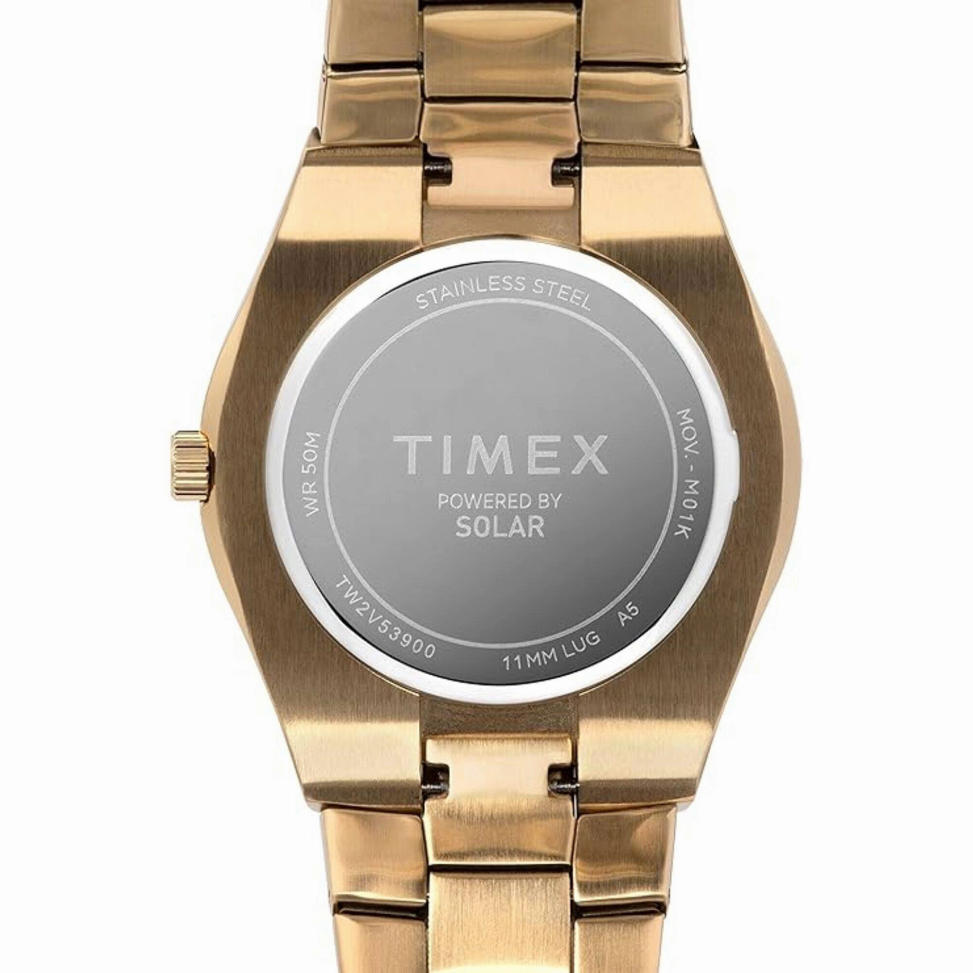 Timex Men's Watch - Classic Quartz Black Dial Yellow Gold Bracelet | TW2V53900