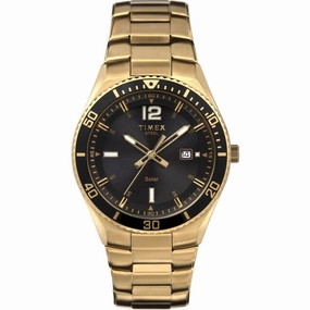 Timex Men's Watch - Classic Quartz Black Dial Yellow Gold Bracelet | TW2V53900
