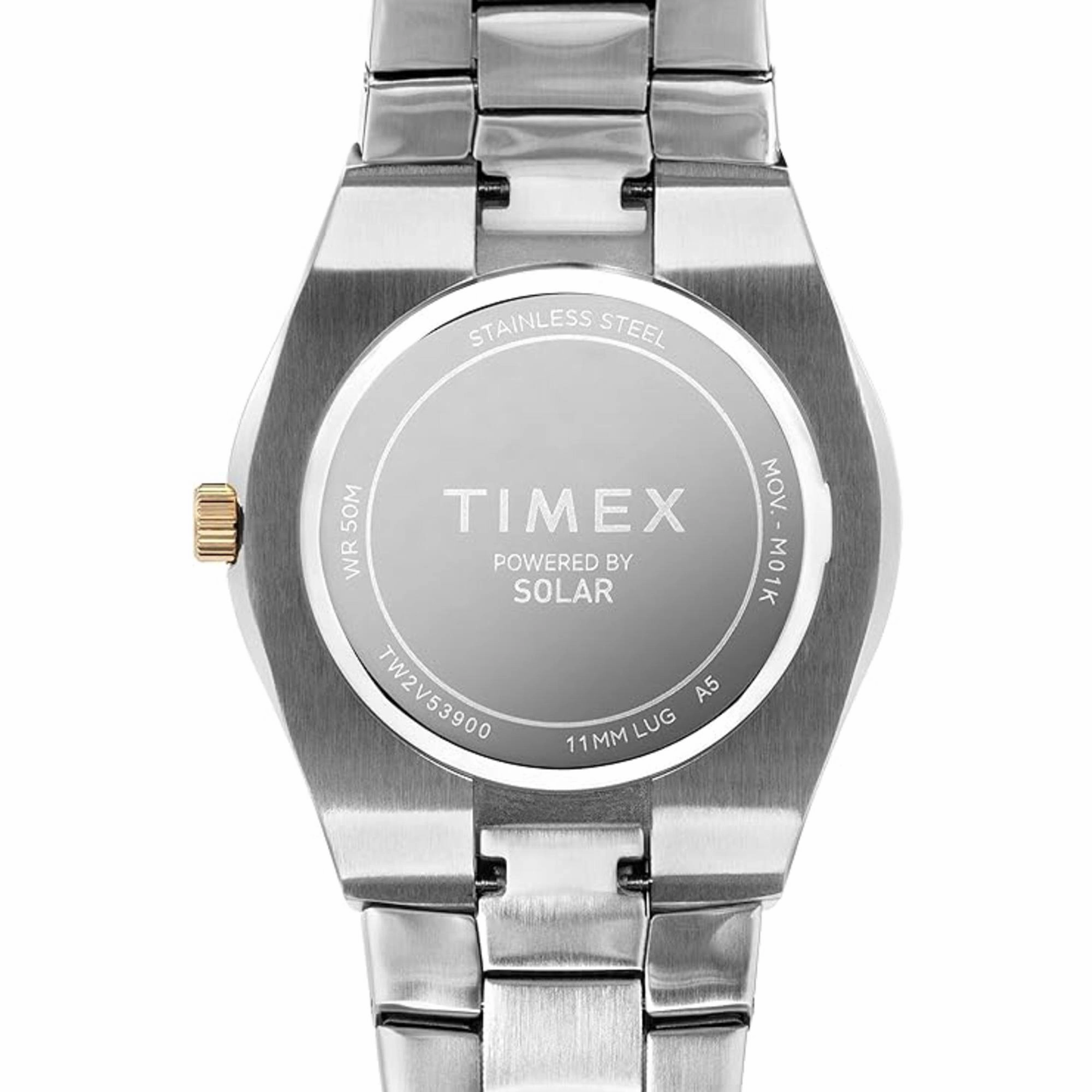 Timex Men's Watch - Classic Rotating Bezel Blue Dial Two Tone Bracelet | TW2V53800