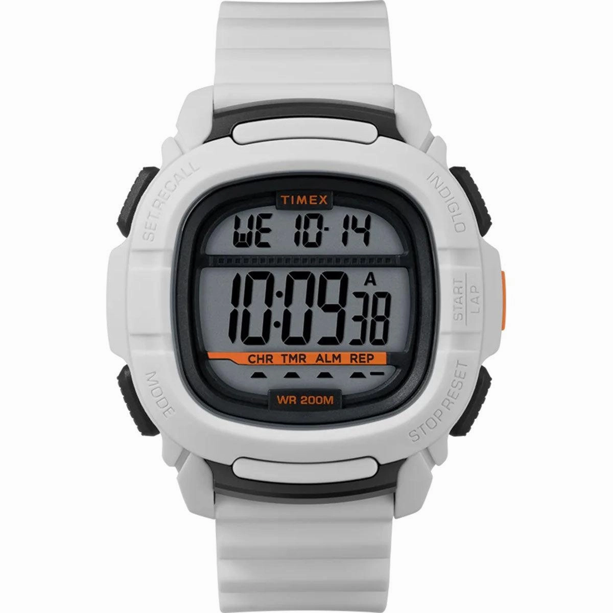 Timex Men's Watch - Command Digital Grey Dial White Rubber Strap | TW5M26400