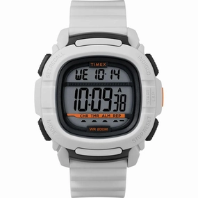 Timex Men's Watch - Command Digital Grey Dial White Rubber Strap | TW5M26400