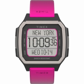 Timex Men's Watch - Command Urban Digital Dial Pink Resin Strap | TW5M29200VQ