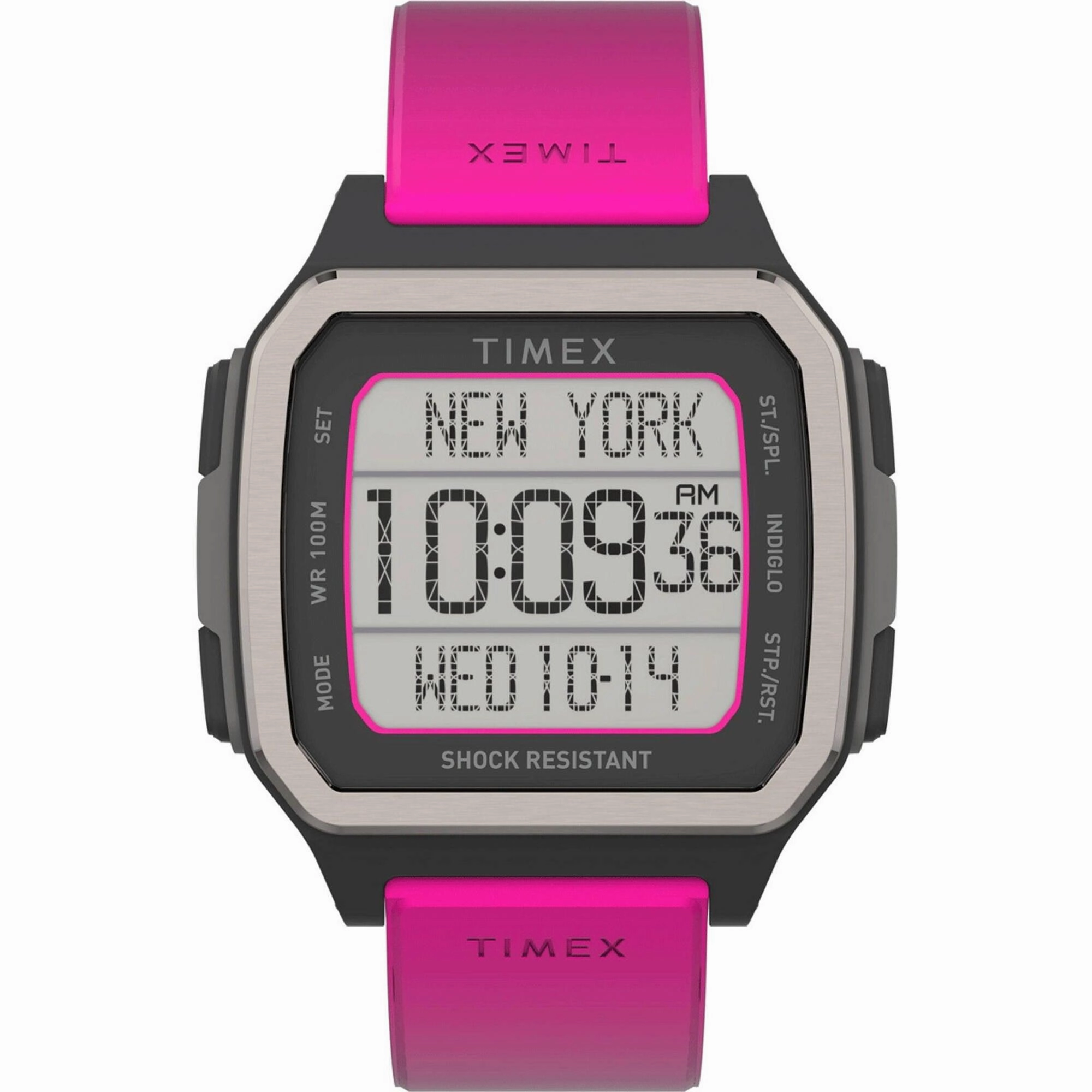 Timex Men's Watch - Command Urban Digital Dial Pink Resin Strap | TW5M29200VQ