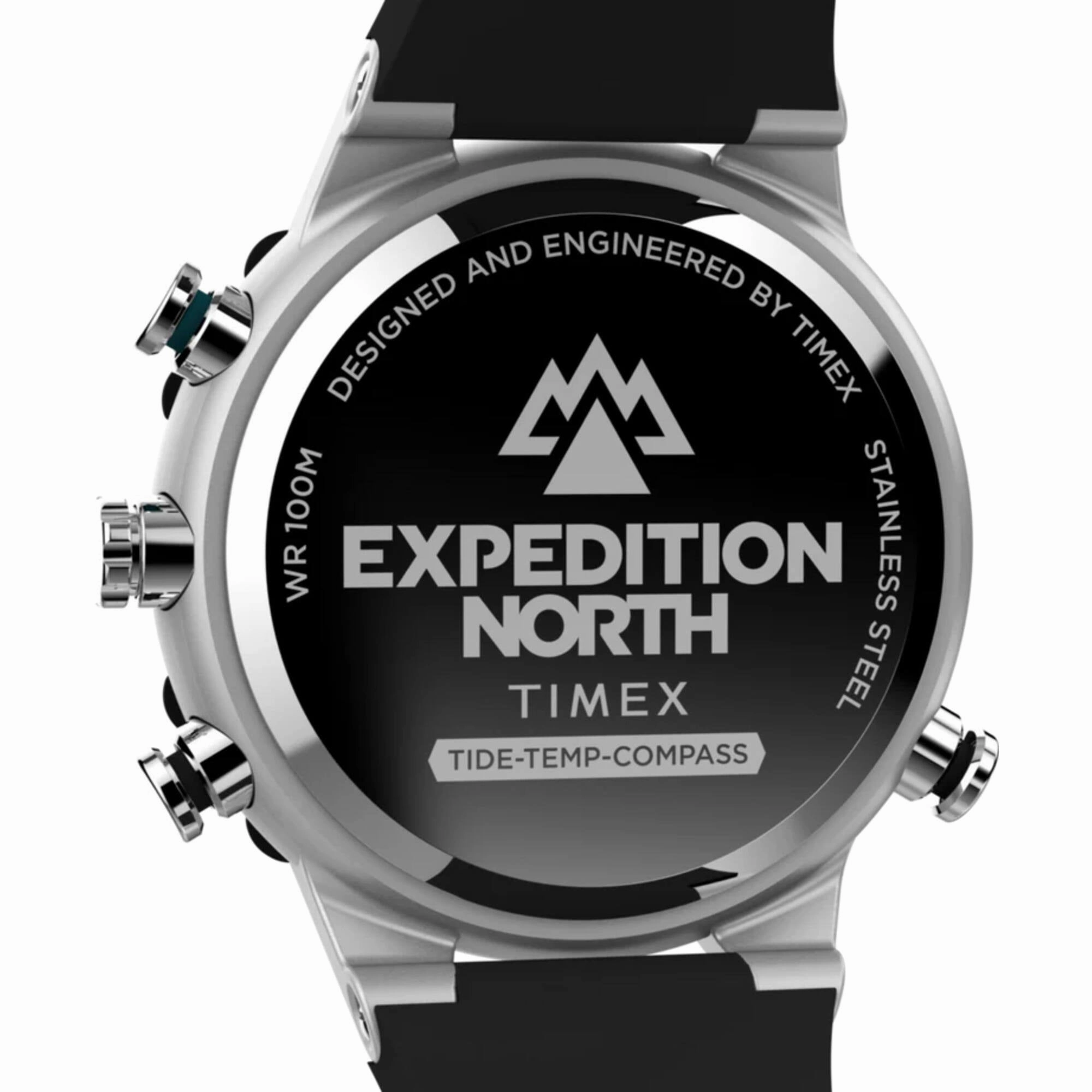 Timex Men's Watch - Expedition North Compass Green Black Silicone Strap | TW2W24200