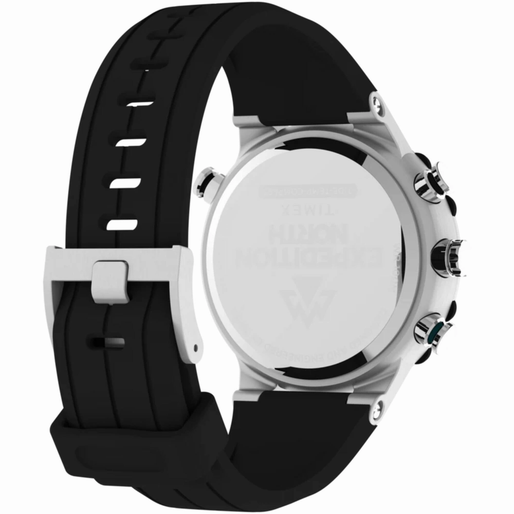 Timex Men's Watch - Expedition North Compass Green Black Silicone Strap | TW2W24200
