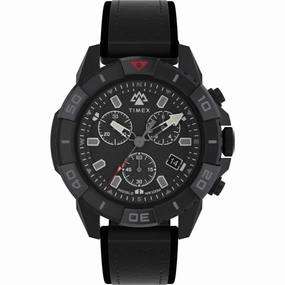 Timex Men's Watch - Expedition North Ridge Quartz Chrono Leather Strap | TW2W16000