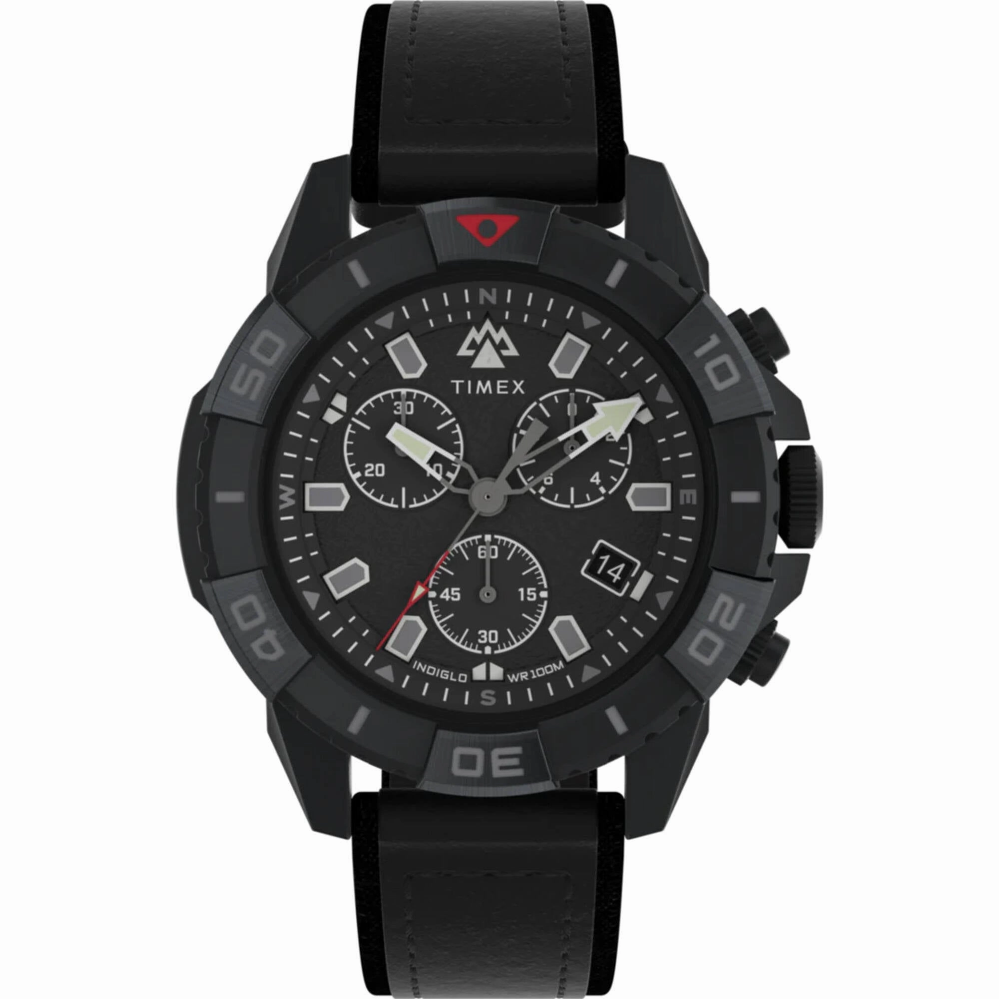Timex Men's Watch - Expedition North Ridge Quartz Chrono Leather Strap | TW2W16000