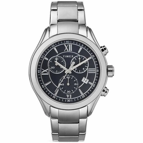 Timex Men's Watch - Express Quartz Black Dial Stainless Steel Bracelet | TW2R66100