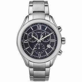 Timex Men's Watch - Express Quartz Black Dial Stainless Steel Bracelet | TW2R66100