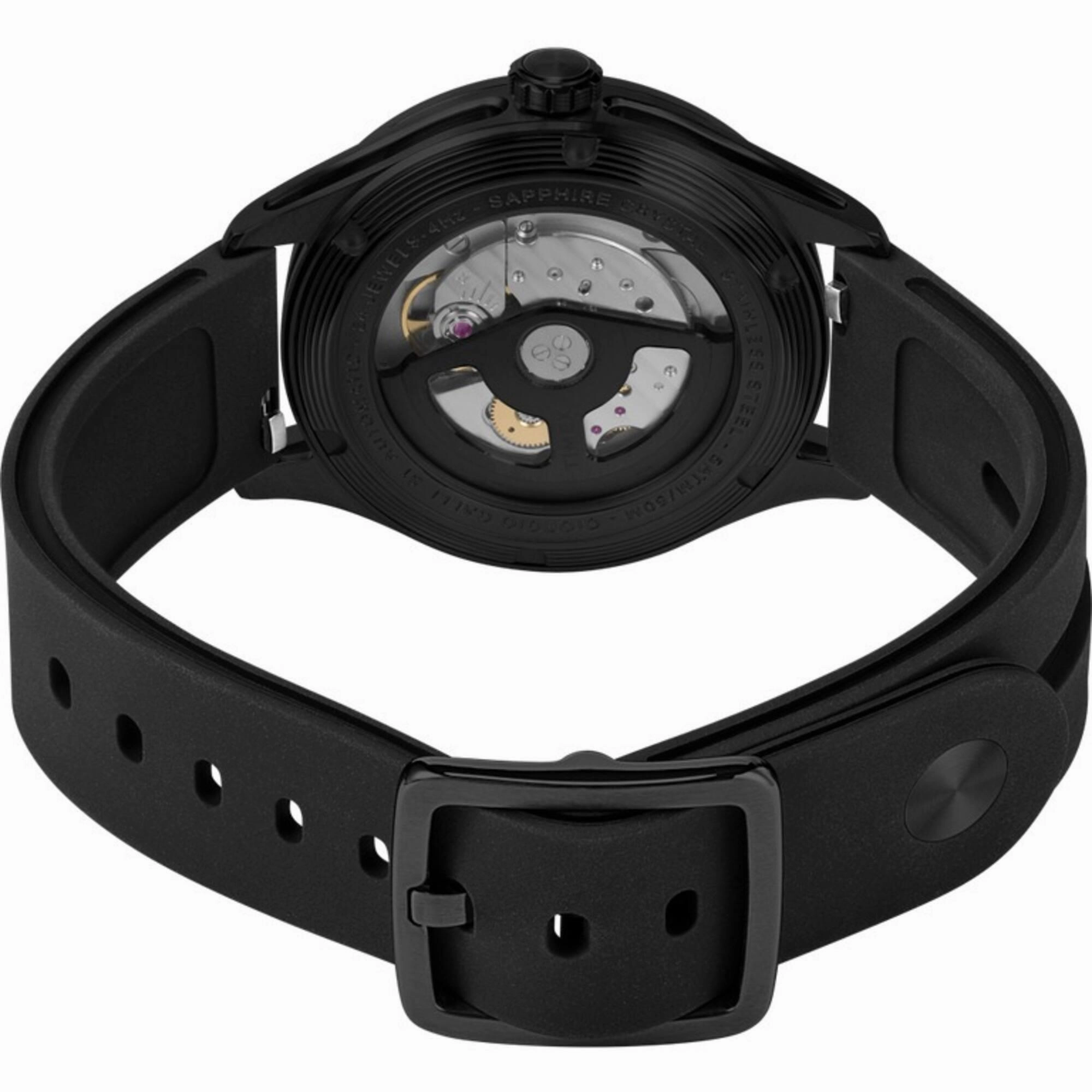 Timex Men's Watch - Giorgio Galli S1 Automatic Black Dial Rubber Strap | TW2V70300