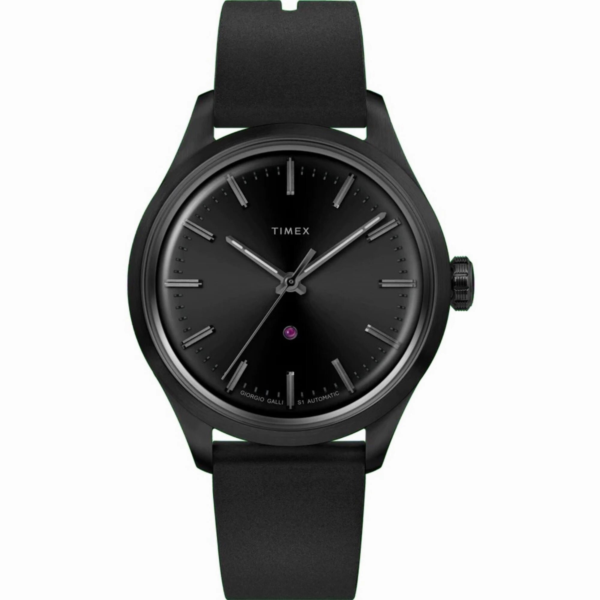 Timex Men's Watch - Giorgio Galli S1 Automatic Black Dial Rubber Strap | TW2V70300