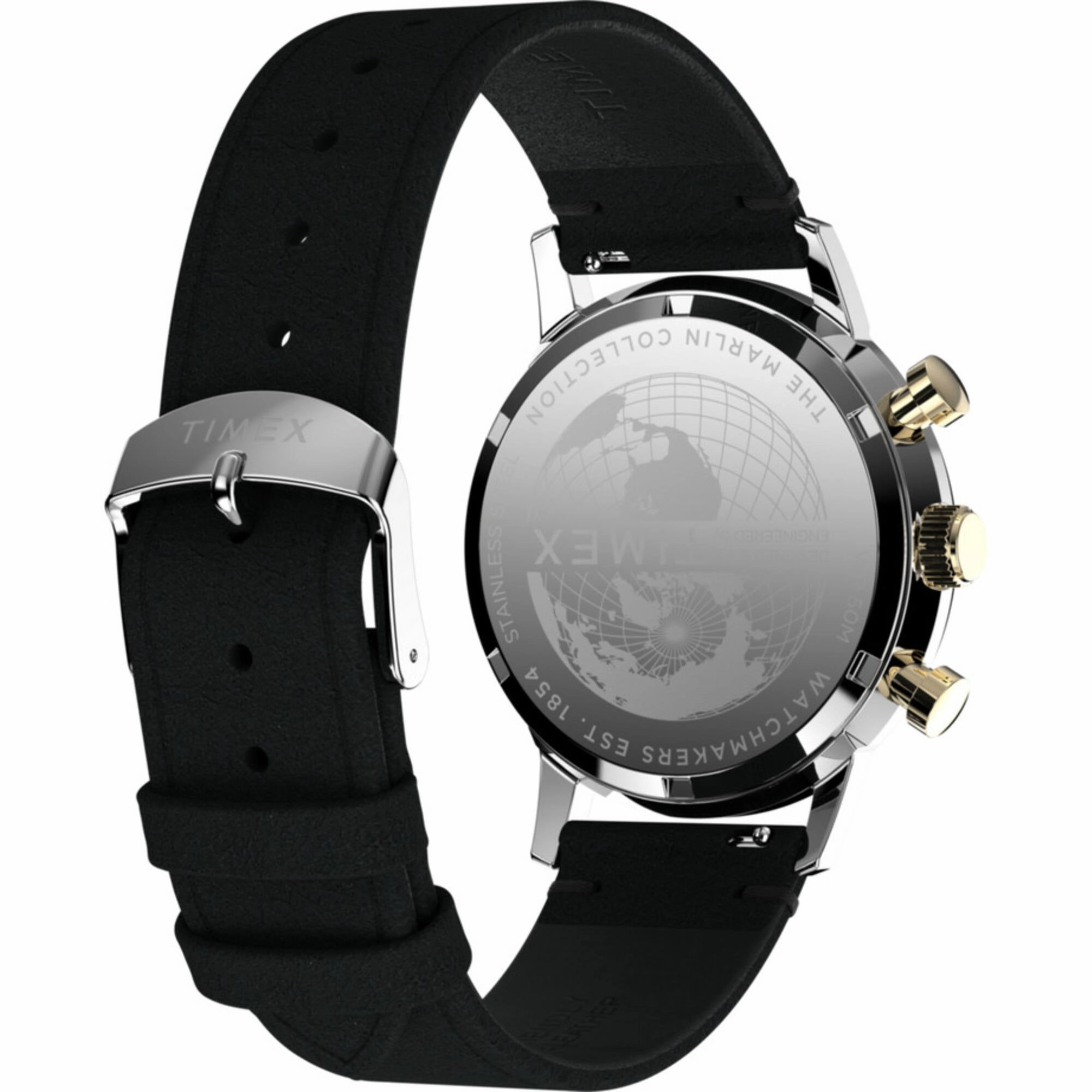Timex Men's Watch - Marlin Chronograph Champagne and Black Dial Strap | TW2W60300