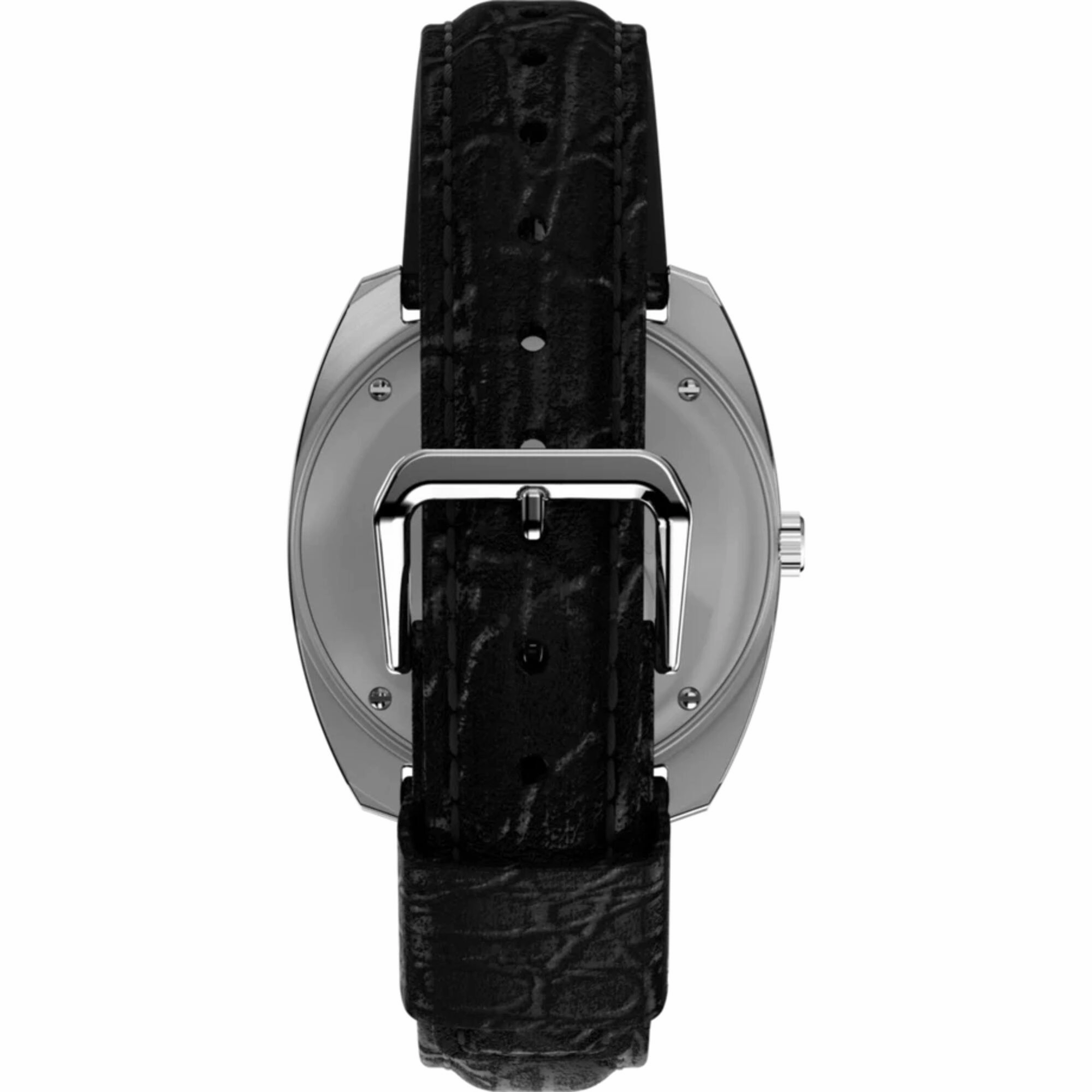 Timex Men's Watch - Q Timex Quartz Date Green Dial Black Leather Strap | TW2W44700