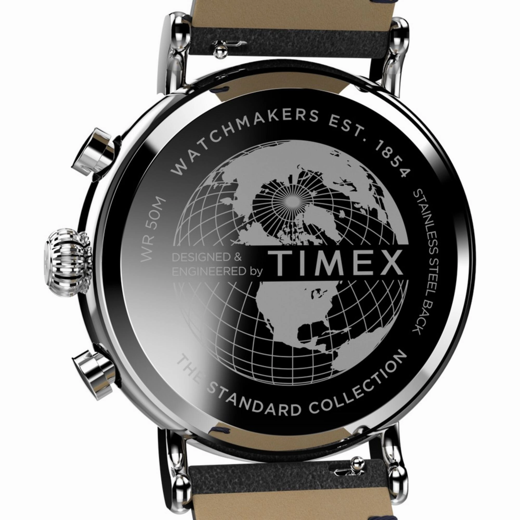 Timex Men's Watch - Standard Chronograph Navy Blue and White Dial Strap | TW2V71100VQ