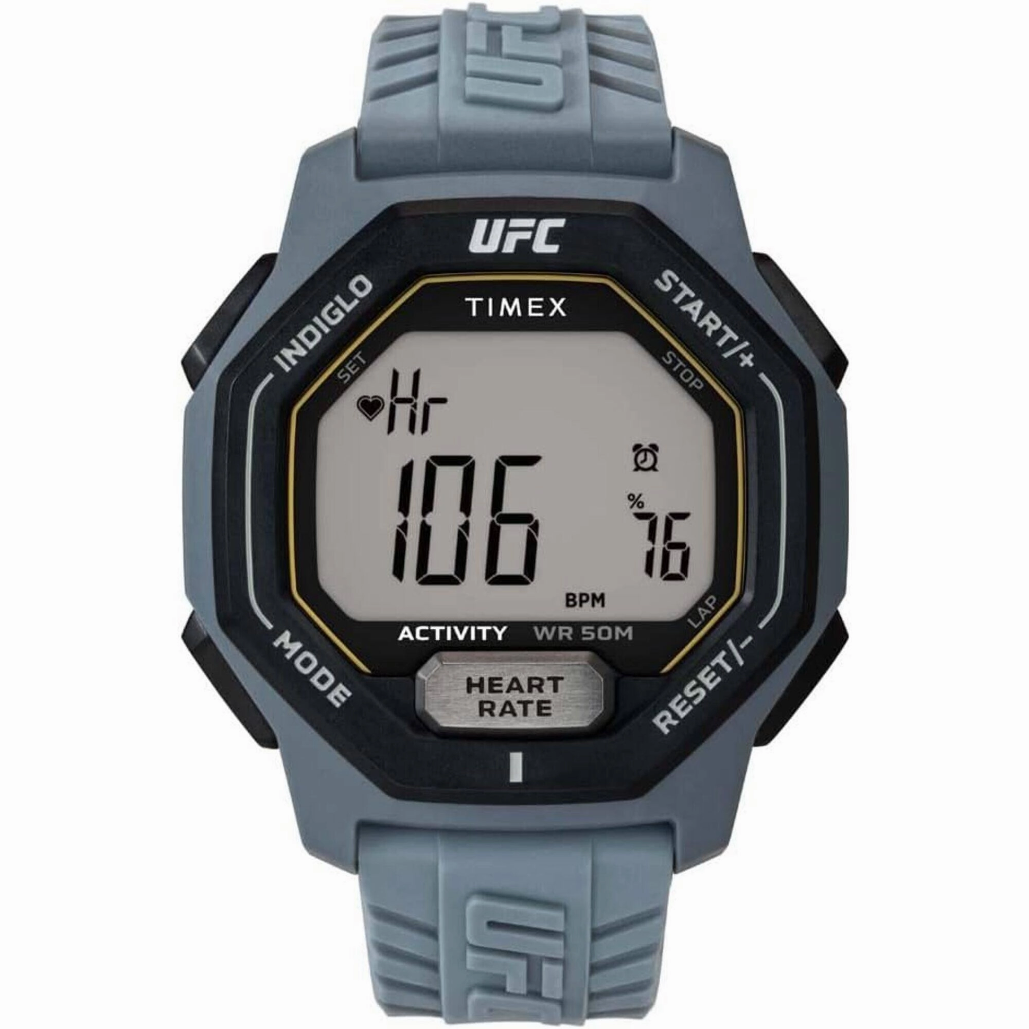 Timex Men's Watch - UFC Spark Heart Rate Grey Digital Dial Resin Strap | TW2V83900