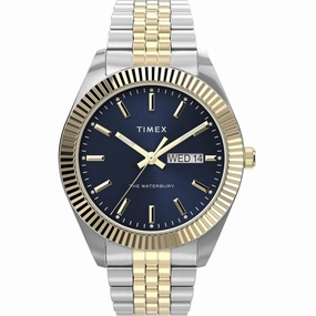 Timex Men's Watch - Waterbury Legacy Blue Dial Two Tone Steel Quartz | TW2V17500VQ