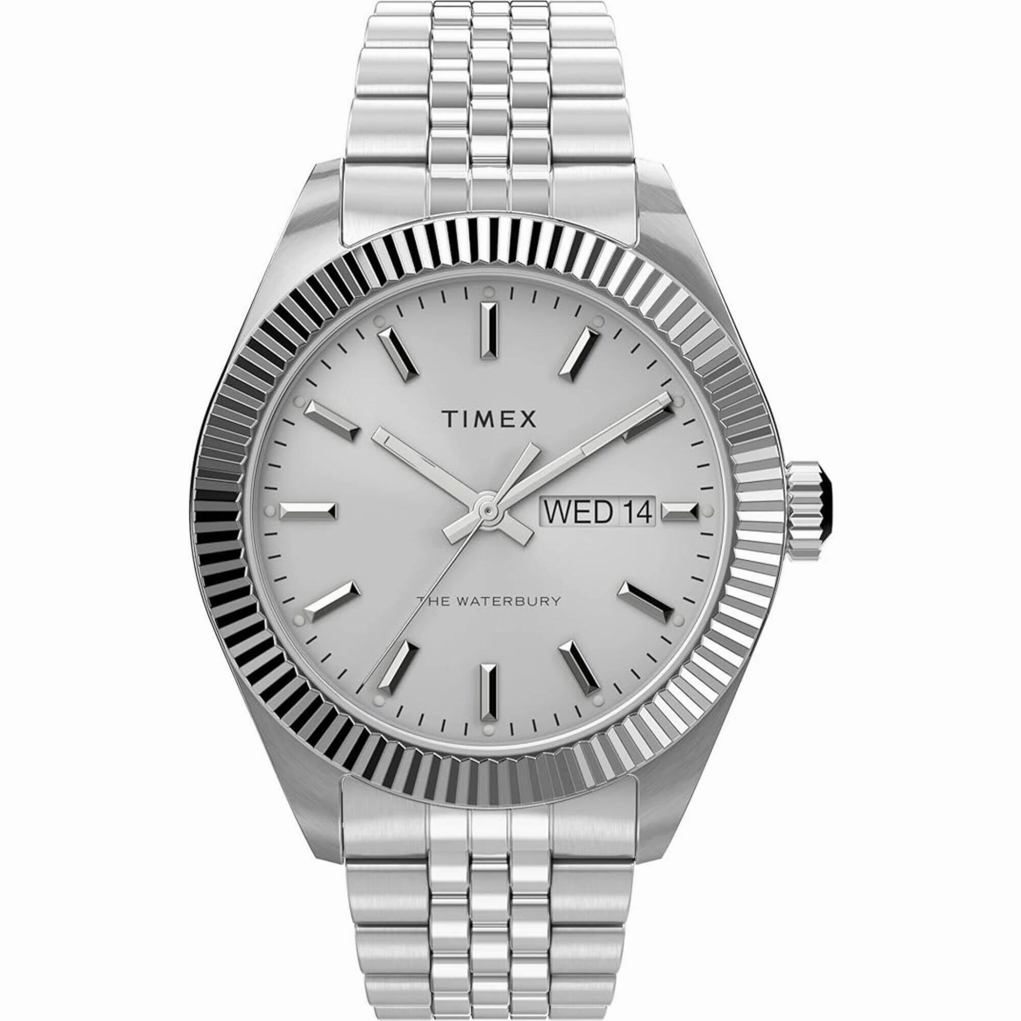 Timex Men's Watch - Waterbury Legacy Silver Dial Steel Bracelet Quartz | TW2V17300VQ