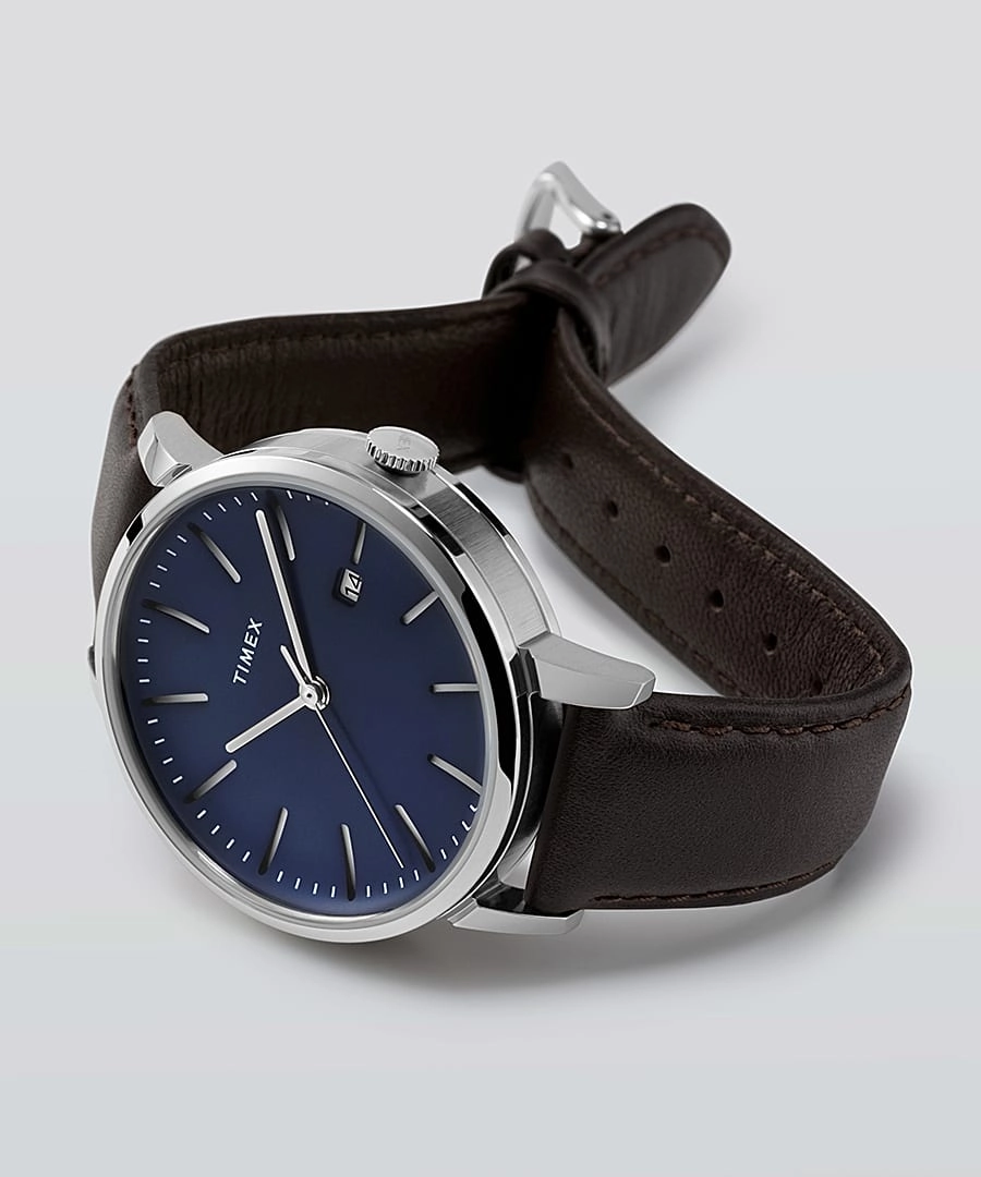 Timex Midtown 38mm Brown Leather Band Watch TW2V36500