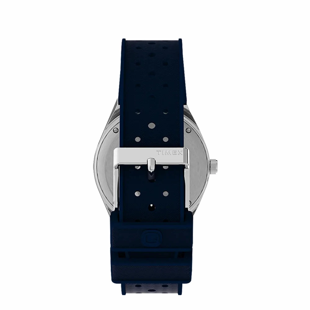 Timex Q Diver 38mm Blue Rubber Band Watch TW2V32100