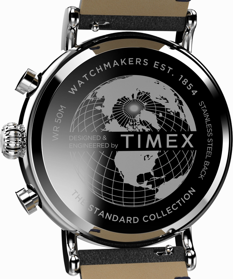 Timex Standard Chronograph 41mm Eco-Friendly Leather Strap Watch TW2V71100