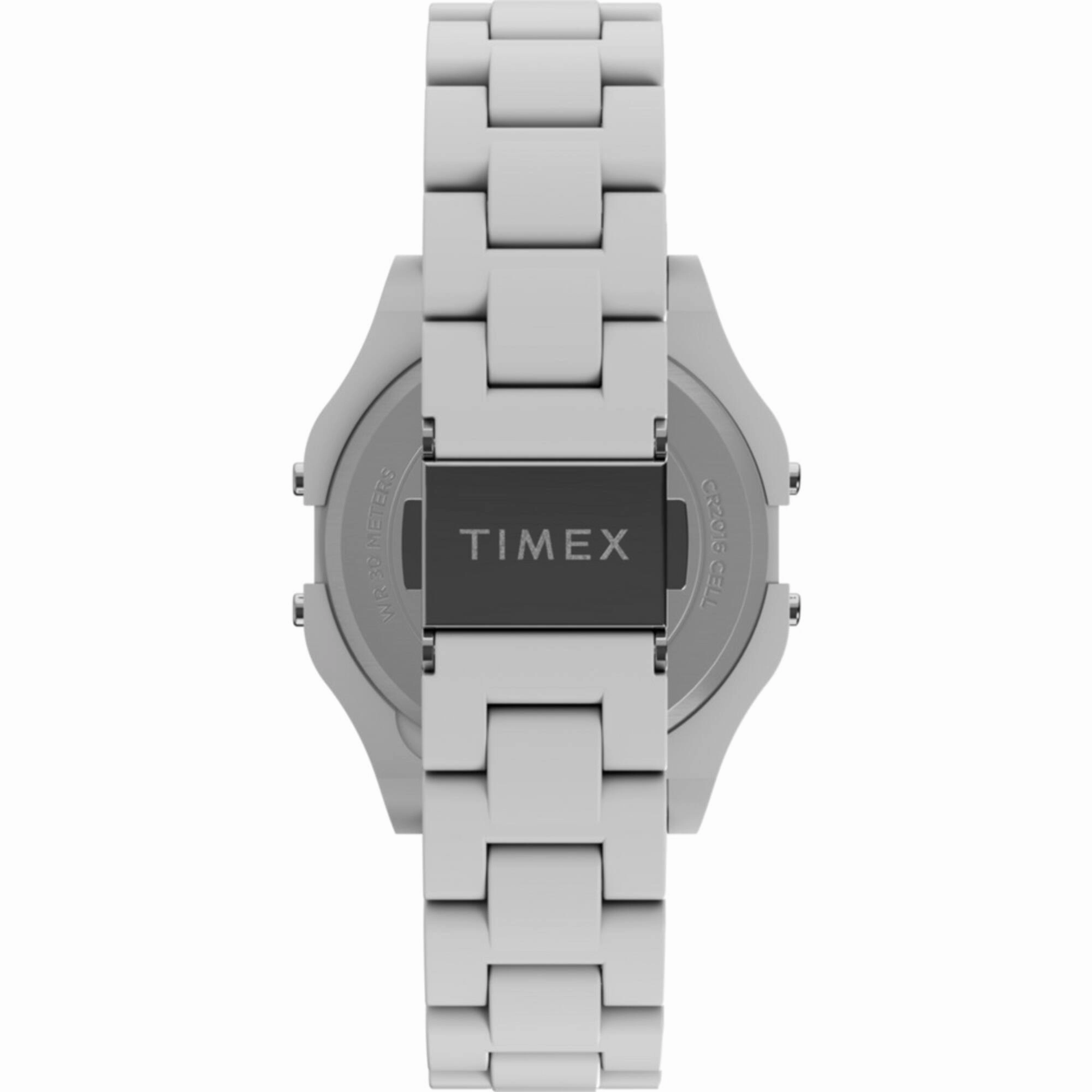 Timex Unisex Watch - 80 Digital Dial White Plastic Case Resin Bracelet | TW2V20100