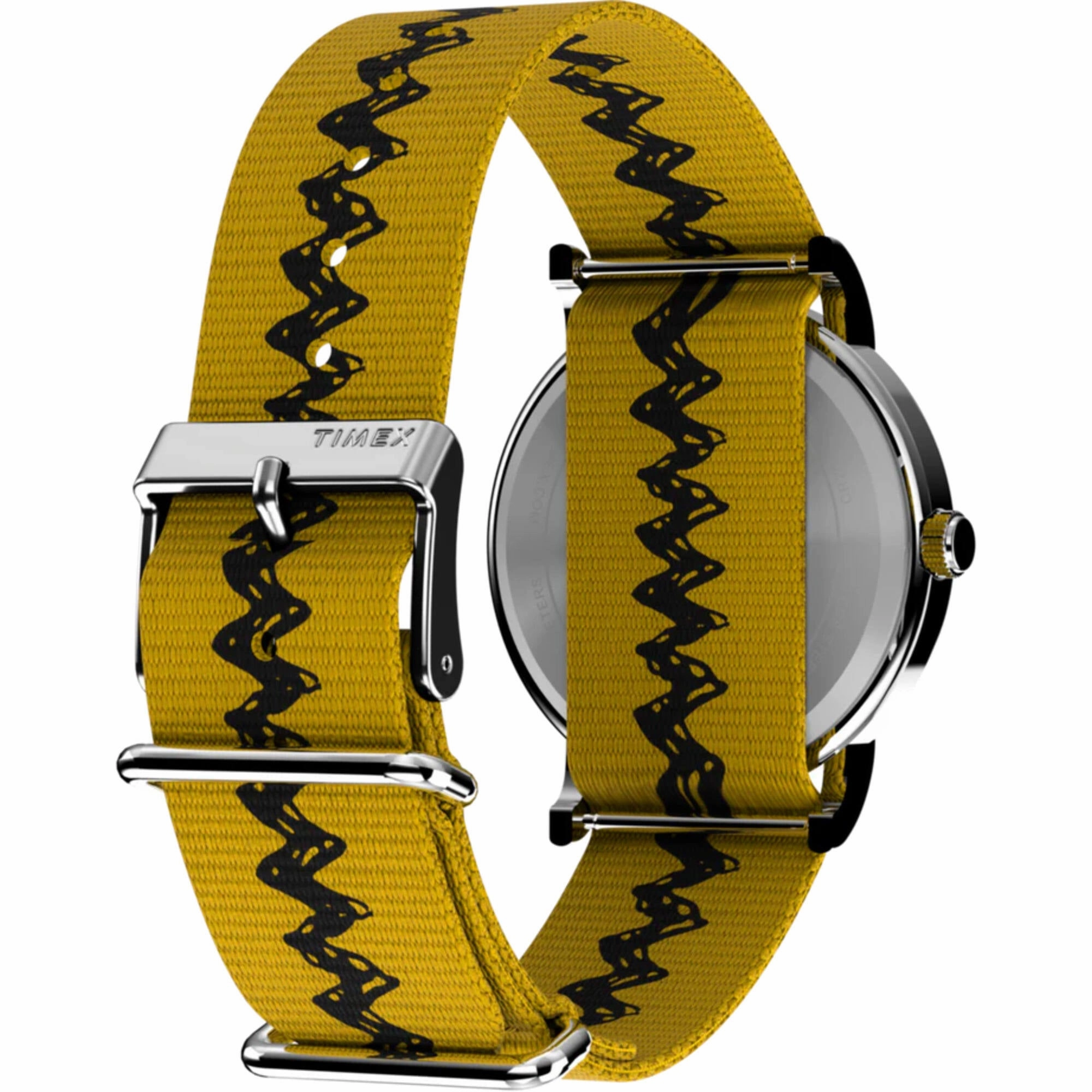 Timex Unisex Watch - Peanuts Charlie Brown Quartz Yellow and Black Strap | TW2R41100