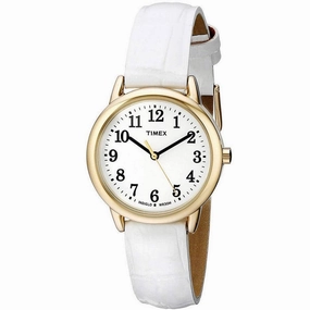 Timex Women's Quartz Watch - Easy Reader White Dial White Leather Strap | TW2P68900