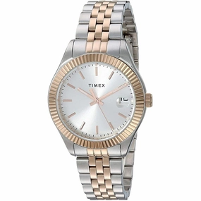 Timex Women's Quartz Watch - Waterbury Silver Dial Bracelet | TW2T87000VQ