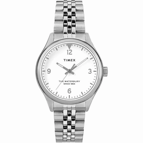 Timex Women's Quartz Watch - Waterbury White Dial Silver Bracelet | TW2R69400VQ