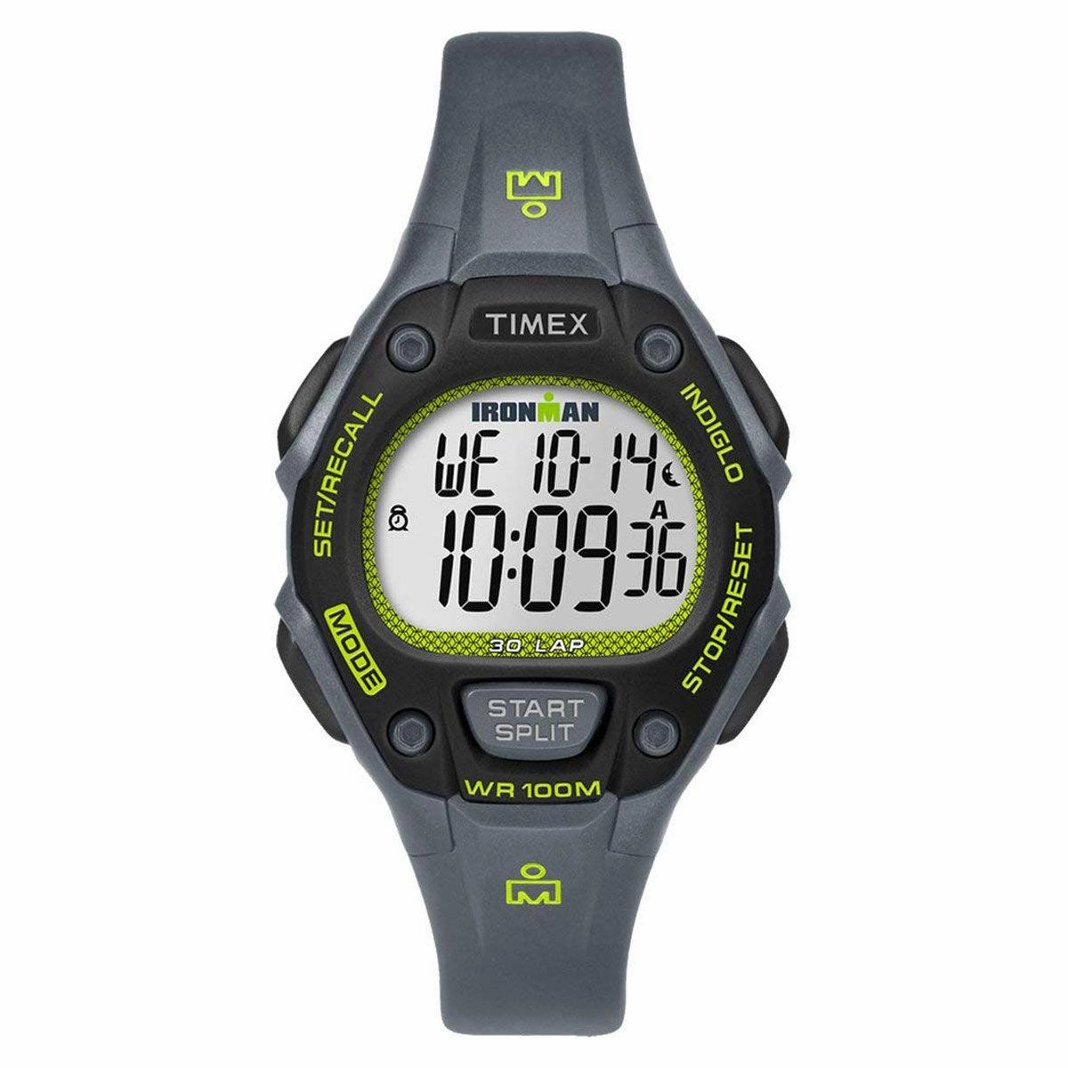 Timex Women's Strap Watch - Ironman Classic Chronograph Alarm Grey Resin | TW5M14000JV