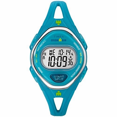 Timex Women's TW5M13500 Ironman Sleek 50 Teal Silicone Strap Watch