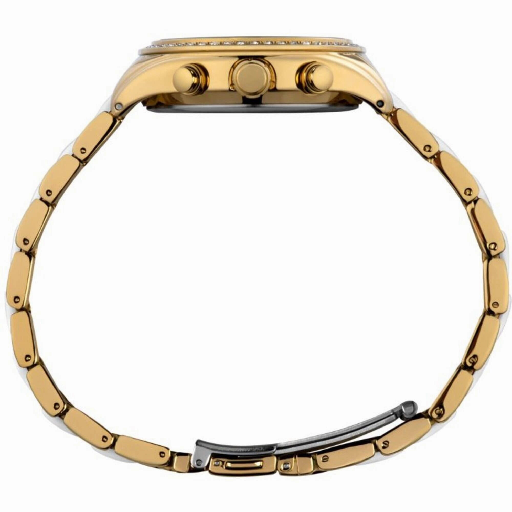 Timex Women's Watch - Classic Two Tone Yellow Gold and White Bracelet | TW2V74900