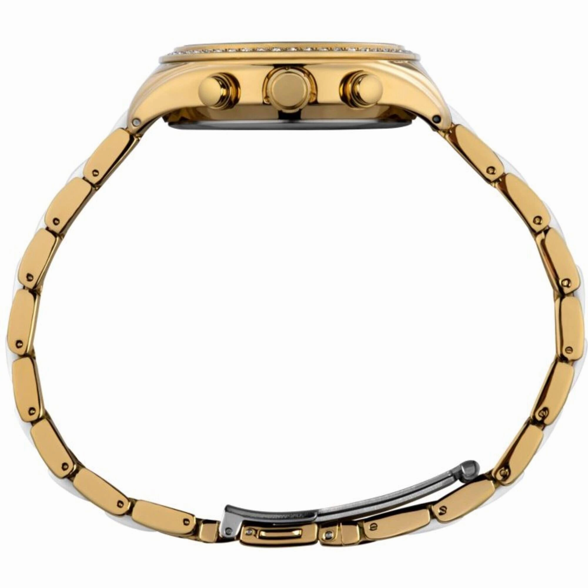 Timex Women's Watch - Classic Two Tone Yellow Gold and White Bracelet | TW2V74900