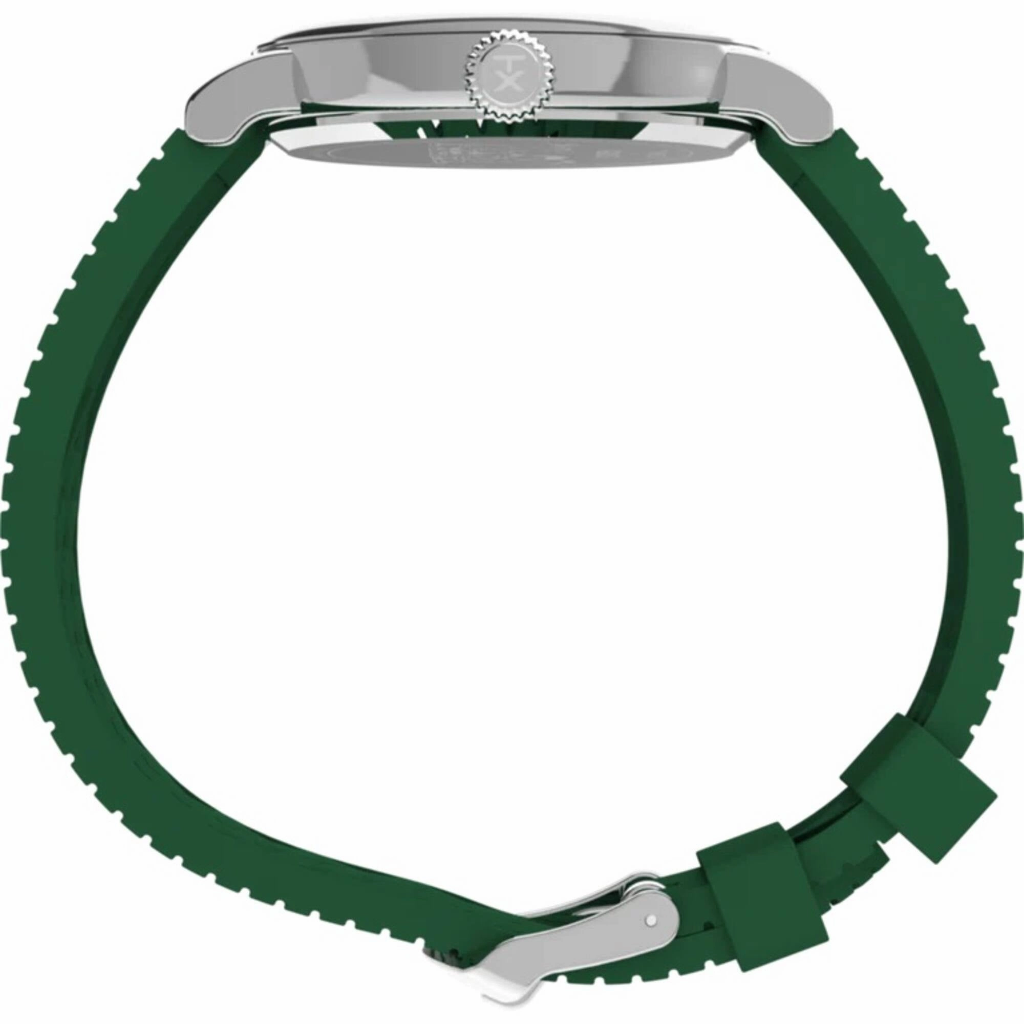 Timex Women's Watch - Peanuts White Dial Green Synthetic Rubber Strap | TW2W78900