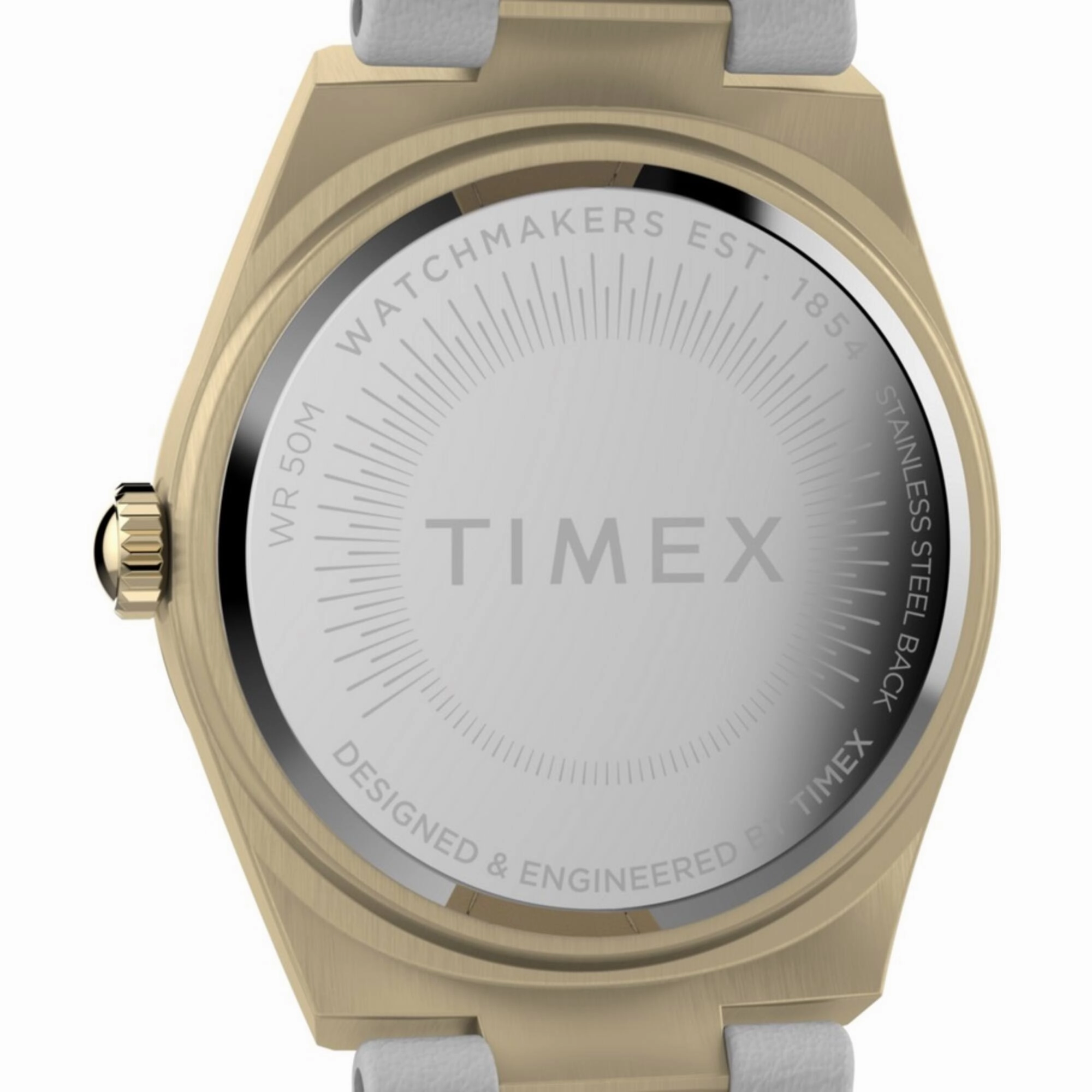 Timex Women's Watch - Simone Chrono Crystal Bezel White Dial Leather Strap | TW2V80500