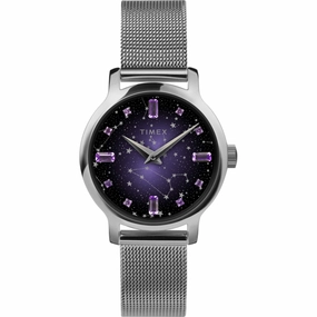 Timex Women's Watch - Transcend Celestial Purple Dial Steel Mesh Bracelet | TW2V52000