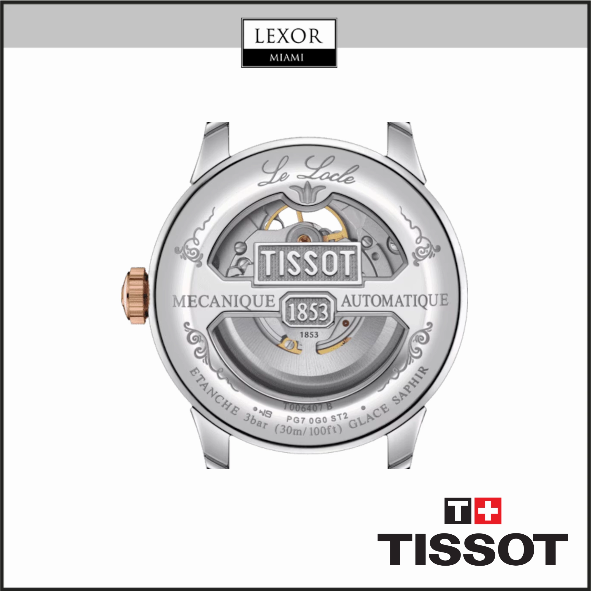 TISSOT LE LOCLE POWERMATIC 80 OPEN HEART T0064072203302 Watch