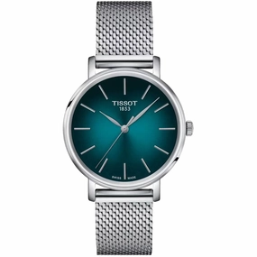 Tissot Men's Watch - Everytime Green Dial Stainless Steel Bracelet | T1432101109100