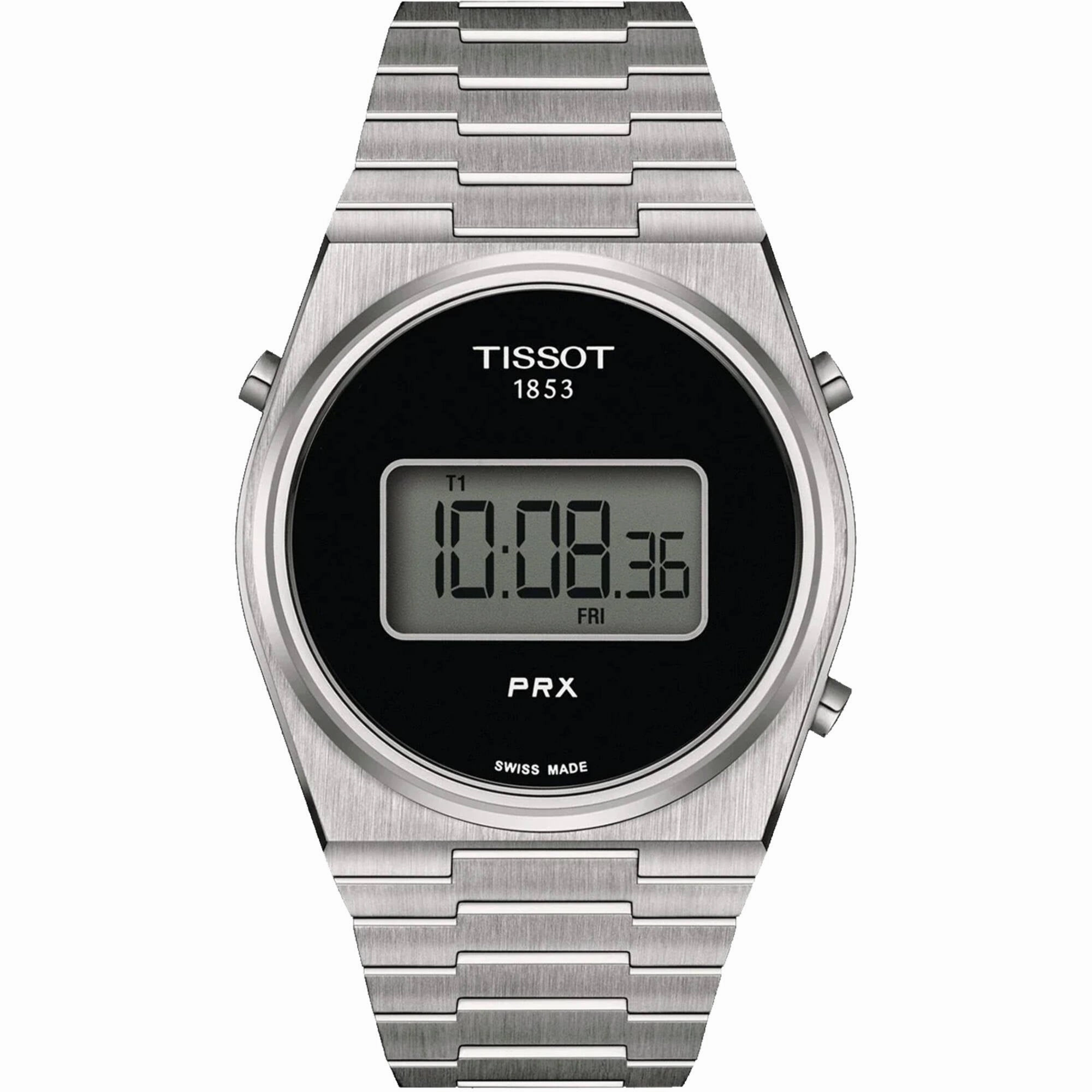 Tissot Men's Watch - PRX Digital Black Dial Steel Bracelet | T1374631105000